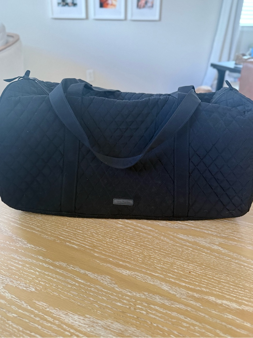 Vera Bradley Quilted Black Duffel Bag